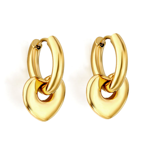 Wholesale 18K Gold Modern Interlocking Hoop Earrings