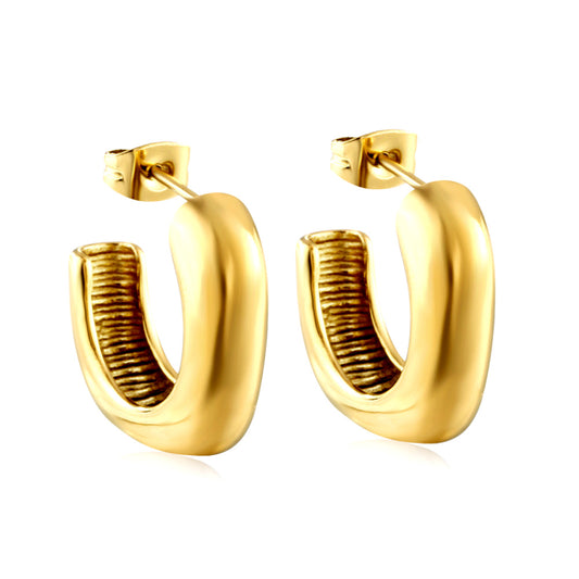 Wholesale Smooth U Shaped Earrings for Jewelry Suppliers Classic Design