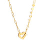Wholesale 18K Gold Small Heart Accent Necklace Sweet Style