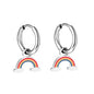 Bulk 18K Gold Playful Rainbow Drop Hoop Earrings