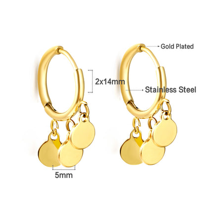 Wholesale 18K Gold Dual - Tone Hoop Earrings