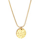 Wholesale 18K Gold Patterned Circle Necklace Chic Style