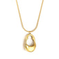 Wholesale 18K Gold Oval Pendant Necklace Modern Style
