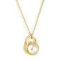 Wholesale 18K Gold Lock and Pearl Necklace Classic Style