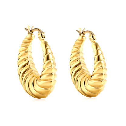 Wholesale Twisted Texture Gold Earrings for Jewelry Retailers Fashion Forward
