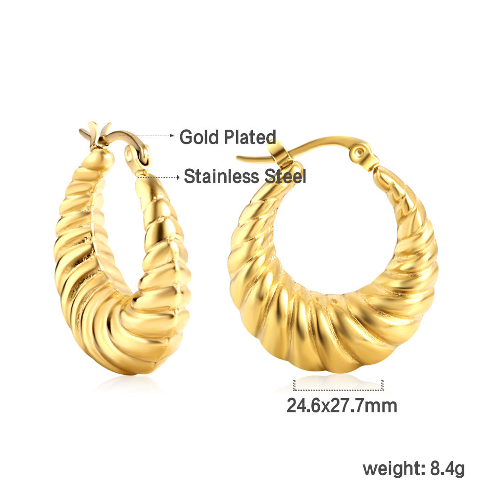 Wholesale Twisted Texture Gold Earrings for Jewelry Retailers Fashion Forward
