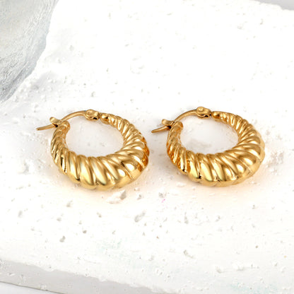 Wholesale Twisted Texture Gold Earrings for Jewelry Retailers Fashion Forward