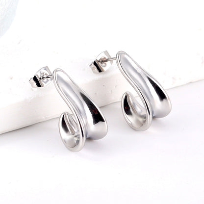 Bulk 18K Gold Irregular Stud Earrings Hypoallergenic