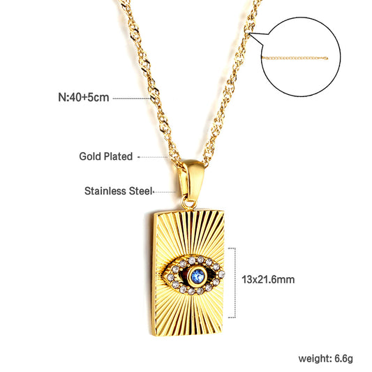 Wholesale 18K Gold Eye Design Necklace Mystical Style