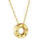 Wholesale 18K Gold Diamond - encrusted Ring Necklace Luxurious Style