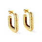 Bulk Ribbed U Shaped Stud Earrings for Fashion Distributors Stylish Structure