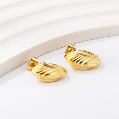 Wholesale Striped Gold Earrings for Fashion Suppliers Modern Design