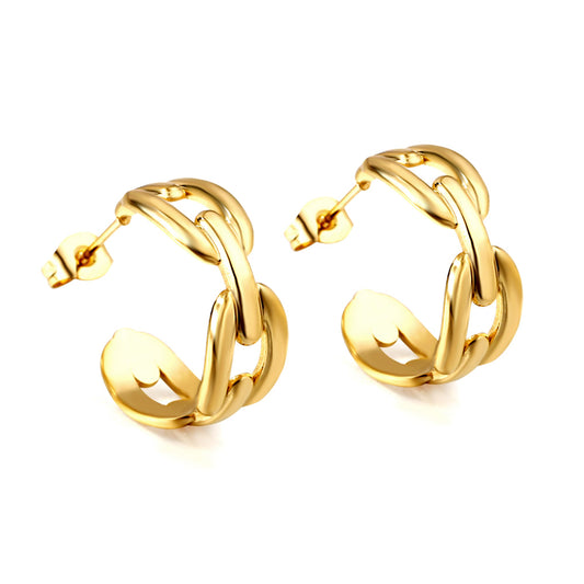 Wholesale Cross - Detail Gold Earrings for Fashion Retailers Chic Style