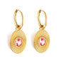 Bulk 18K Gold Elegant Gem - adorned Hoop Earrings