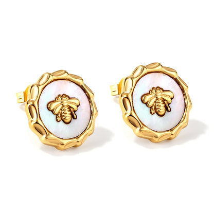 Bulk 18K Gold Bee - shell Ring Elegant Craftsmanship
