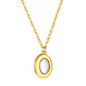 Wholesale 18K Gold Mother - of - pearl Oval Necklace Elegant Style