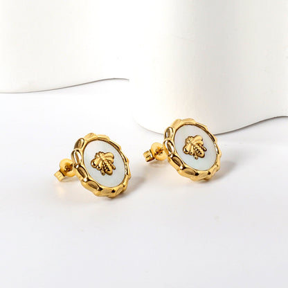 Bulk 18K Gold Bee - shell Ring Elegant Craftsmanship