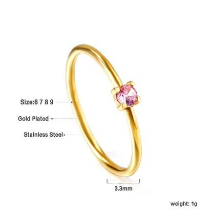 Wholesale 18K Gold Rainbow Gemstone Ring Colorful Versatility