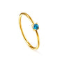 Wholesale 18K Gold Rainbow Gemstone Ring Colorful Versatility