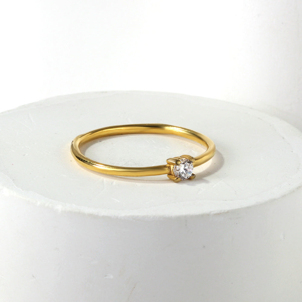 Wholesale 18K Gold Rainbow Gemstone Ring Colorful Versatility