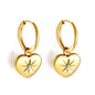 Bulk 18K Gold Heart - star Hoop Earrings Lovely Design