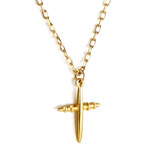 Wholesale 18K Gold Cross Pendant Necklace Classic Style
