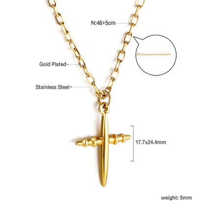 Wholesale 18K Gold Cross Pendant Necklace Classic Style
