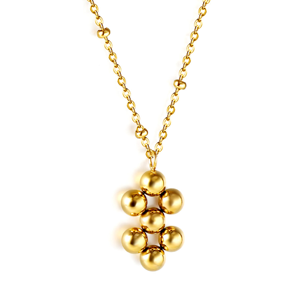 Wholesale 18K Gold Ball Cluster Necklace Luxurious Look