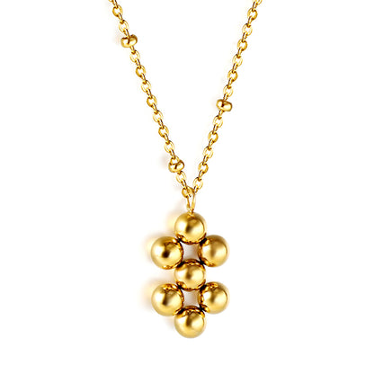 Wholesale 18K Gold Ball Cluster Necklace Luxurious Look