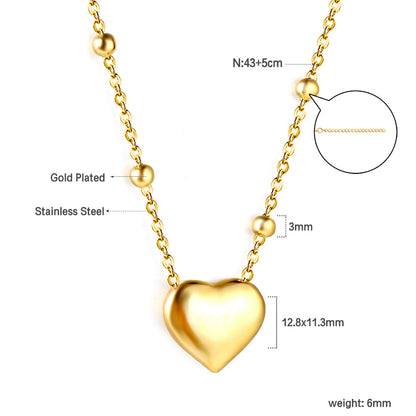 Wholesale 18K Gold Heart Necklace Simple Elegance