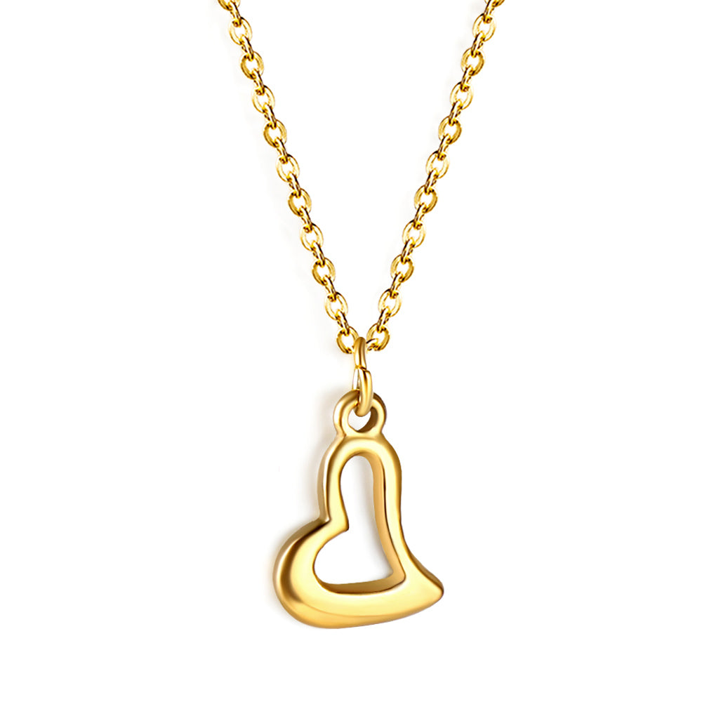 Wholesale Stainless Steel Gold Tone Bell - shaped Pendant Necklace Playful Style
