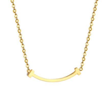 Wholesale 18K Gold Green - accented Arc Necklace Charming Design