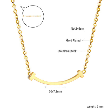 Wholesale 18K Gold Green - accented Arc Necklace Charming Design