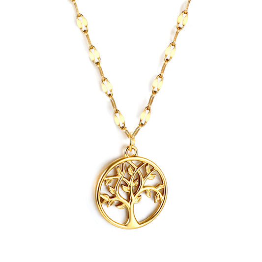 Wholesale 18K Gold Tree Design Necklace Nature - inspired Style