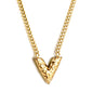 Wholesale 18K Gold V - shaped Pendant Necklace Bold Statement