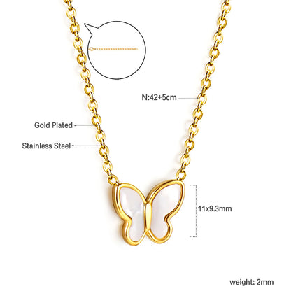 Wholesale 18K Gold Butterfly Necklace Whimsical Touch