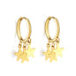 Bulk 18K Gold Star - drop Hoop Earrings Charming Look