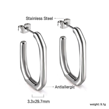Wholesale Silver Simple U - Shaped Earrings for Accessory Suppliers Modern Appeal