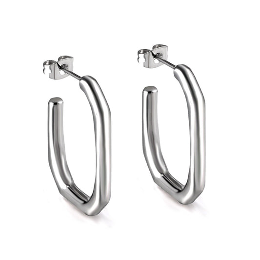 Wholesale Silver Simple U - Shaped Earrings for Accessory Suppliers Modern Appeal