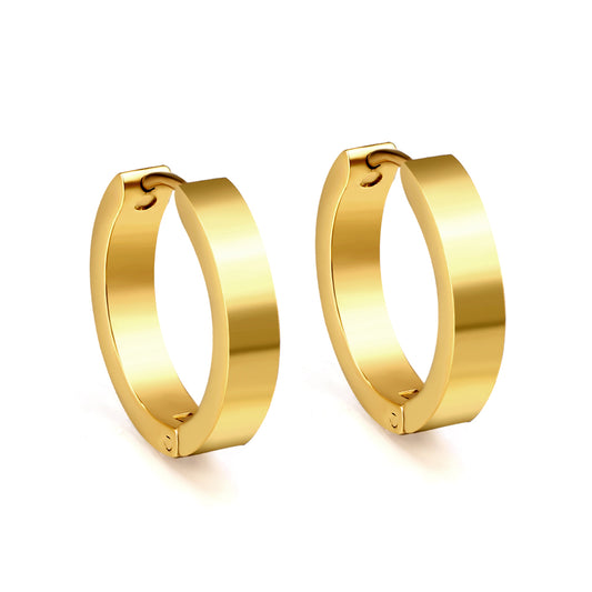 Wholesale Sleek Simple Gold Hoop Earrings for Jewelry Suppliers