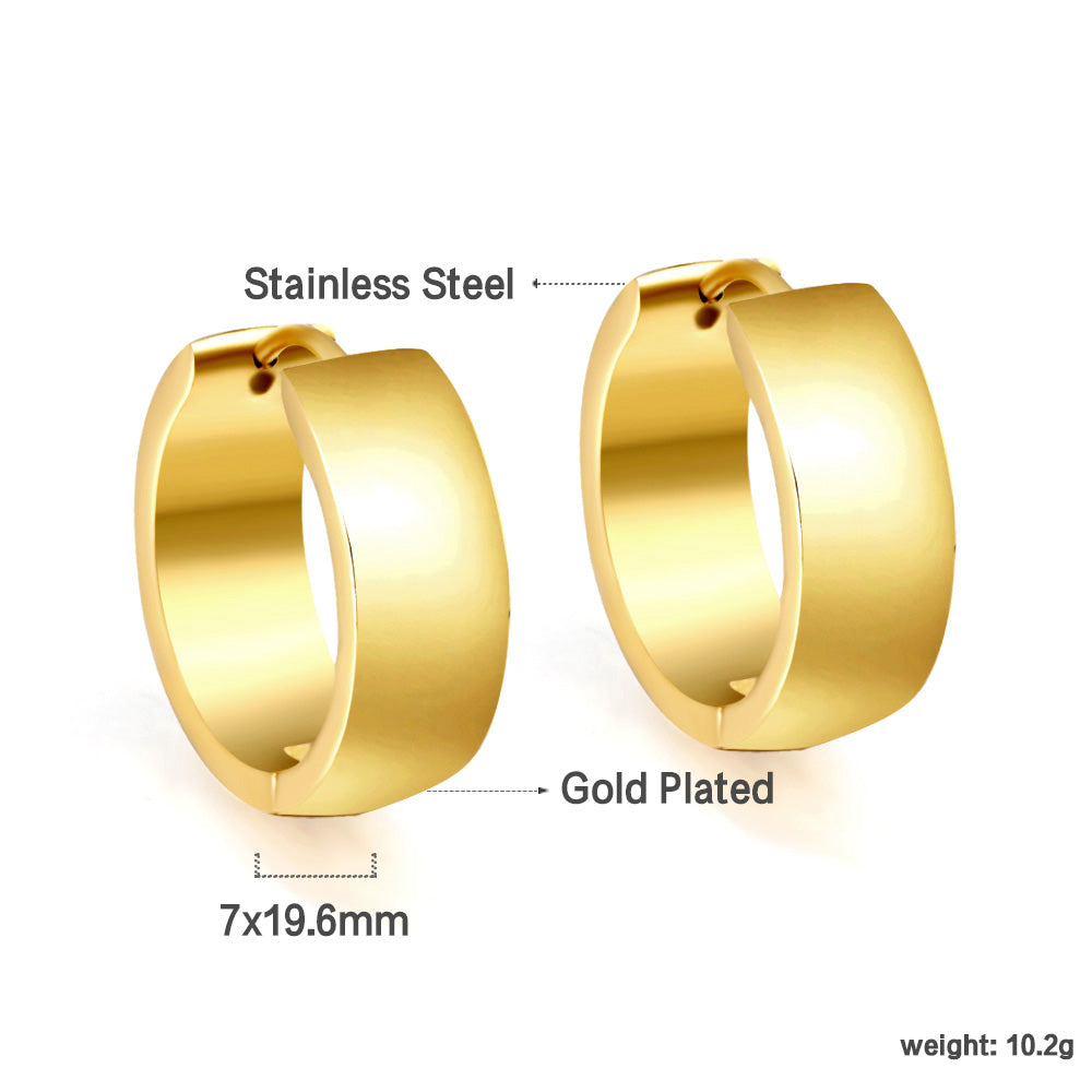 Wholesale 18K Gold Simple Hoop Earrings Classic Design