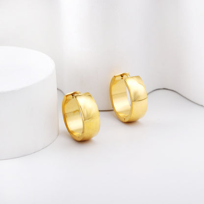 Wholesale 18K Gold Simple Hoop Earrings Classic Design