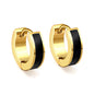 Wholesale Multicolor Enamel Dripping Gold Hoop Earrings for Fashion Retailers Simple and Elegant
