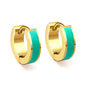 Wholesale Multicolor Enamel Dripping Gold Hoop Earrings for Fashion Retailers Simple and Elegant
