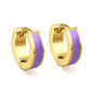 Wholesale Multicolor Enamel Dripping Gold Hoop Earrings for Fashion Retailers Simple and Elegant