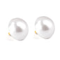 Wholesale 18K Gold Round Pearl Stud Earrings