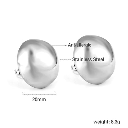 Wholesale 18K Gold Round Stud Earrings Simple Elegance