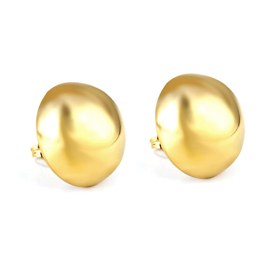 Wholesale 18K Gold Round Stud Earrings Simple Elegance