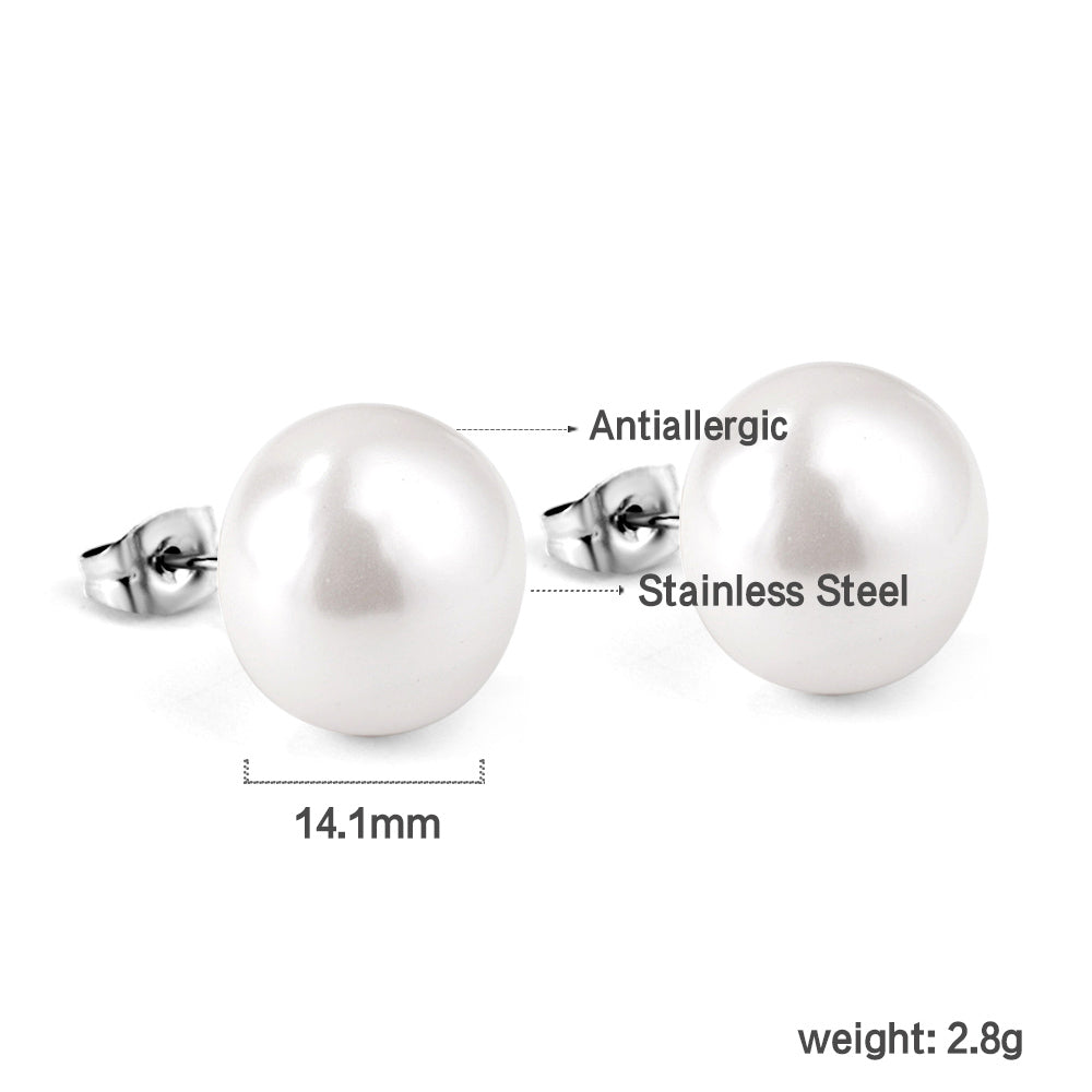 Wholesale 18K Gold Freshwater Pearl Stud Earrings Elegant Style