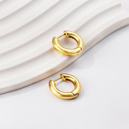 Wholesale Smooth Gold Hoop Earrings for Jewelry Suppliers